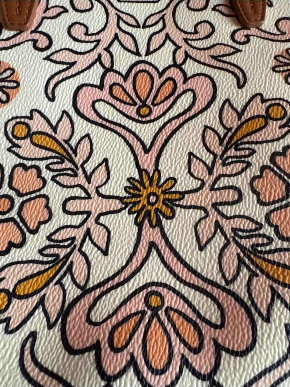 Tory Burch Spring Small Tote Hicks Garden Floral Leather Bag